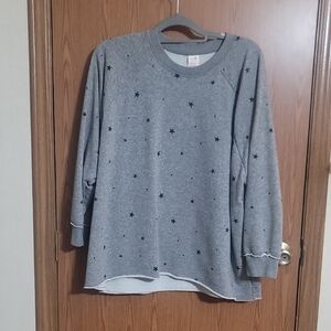 Gray Star Pattern Women's Sweater